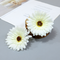 Aksesori Rambut Bunga Gerbera Daisy Buatan Sutra, Alat Peraga Foto Tepi Pantai, Topi DIY, Rangkaian Bunga Gaya Minimalis