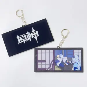 Wholesale Make Your Own custom LOGO print Genshin Impact acrylic double sided key chain acrylic keychains