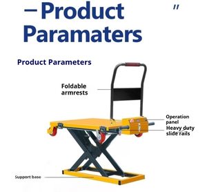 Grosir Pabrik 200kg Platform pengangkat elektrik gunting keranjang beban portabel untuk membawa troli Transfer kargo - Product Image 5