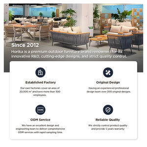 Ensemble de canapés d'extérieur Horika Leisure Terrace, mobilier de <span class=keywords><strong>jardin</strong></span> en aluminium avec structure en corde tressée, ensemble de meubles de patio - Product Image 6