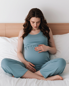 Vêtements de maternité personnalisés ensembles de vêtements de détente en coton biologique pyjamas en bambou doux pour femmes vente en gros de vêtements pour femmes enceintes - Product Image 2