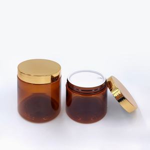 Pot en plastique de 100 ml, 150 ml, 250 ml, 6 oz avec couvercle doré, vide, 4 oz, 8 oz, emballage pour crème cosmétique, crème pour le visage, beurre corporel - Product Image 3