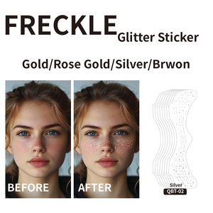 Tatuaggio temporaneo <span class=keywords><strong>con</strong></span> Glitter argento personalizzato <span class=keywords><strong>con</strong></span> Glitter lentigginoso tatuaggio temporaneo <span class=keywords><strong>con</strong></span> Glitter <span class=keywords><strong>oro</strong></span> scintillante in confezione busta personalizzabile - Product Image 3