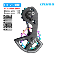 LTWOO Roda Pemandu Derailleur Belakang 11-Speed Serat Karbon Set Roda Pulley Sepeda Bantalan Keramik Kompatibel 105/UT/Ultegra/DURA