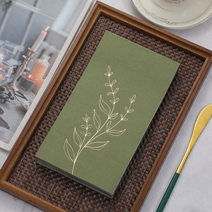 Gold-stamped retro-style printed square napkins, disposable <b>paper</b> towels for festivals, parties, high-end restaurants, and - Product Image 3