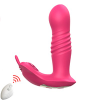 Ferngesteuerter Stoßvibrator für Frauen Klitoris-Stimulator Rotierender Teleskop-Vibrator Tragbares Ferngesteuertes Erwachsenen-Sexspielzeug für Frauen