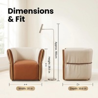 Fauteuil pivotant à bascule européen personnalisable ZJ-ORB-01C, revêtement en cuir véritable, durable, OEM/ODM, meubles de salon