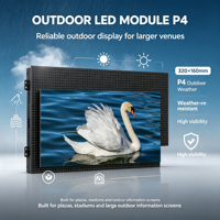 Modul LED Luar Ruangan P4 Layar SMD Penuh Warna Resolusi Tinggi 320x160mm/256*128MM Modul Tampilan LED