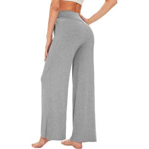 Pantalon de détente en viscose de bambou pour femmes WiWi, pantalon palazzo à jambes larges, pantalon de yoga décontracté, bas de pyjama, tailles S-XXL - Product Image 6