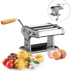 Máquina para hacer pasta 180 Rodillo 9 Ajustes de espesor ajustables 2 en 1 Máquina para hacer fideos con cortador para lasaña de espagueti Fettuccini - Product Image 2