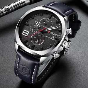 Montre CURREN 8324 pour homme, chronographe étanche, sport, montre homme, marque haut de gamme, bracelet en cuir, Relogio Masculino - Product Image 6