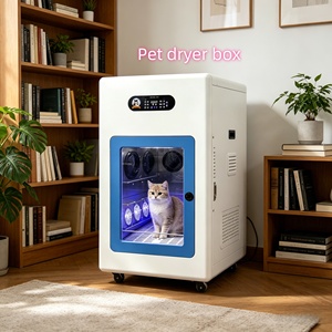 Sèche-cheveux automatique haute vitesse pour animaux de compagnie avec boîte de toilettage intelligente pour usage domestique et professionnel - Product Image 1
