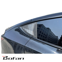 Look de carbone de persienne de fenêtre latérale de style quart de haute qualité pour Tesla Model Y 2021 +