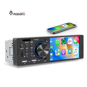 Radio para Auto Podofo de 4'' 1 Din con Carplay y Android Auto, BT, FM, USB, Carga Rápida, Reproductor MP5, Autoradio, ODM, OEM - Product Image 1
