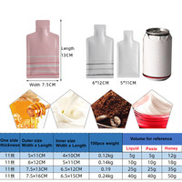 Sachet d'échantillon de cosmétiques en feuille d'aluminium thermoscellé capsules de miel liquide pochette à pression irrégulière petit emballage de forme spéciale