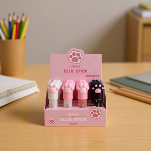 WeiBo Glue Stick 8G Paw Shaped Cap Solid Glue For School Office Use - Product Image 2