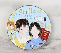 Badge en métal rond, design personnalisé, émail dur, sérigraphié, souvenir, emblème en émail souple