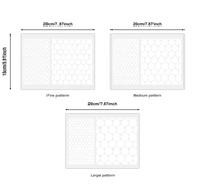 Lot de 3 pochoirs circulaires pour la peinture et la décoration, pochoirs en PET 15x20cm réutilisables pour l'artisanat, modèle 150x200mm