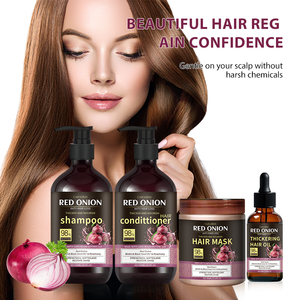 Nhãn hiệu riêng anit-rụng tóc tăng cường tăng trưởng tóc đỏ hành tây mọc lại tùy chỉnh OEM ODM tóc dầu gội đầu và điều thiết lập - Product Image 2
