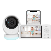 Moniteur de bébé intelligent avec connexion sans fil WiFi et alertes en temps réel Vidéo HD et audio bidirectionnel Safe Guard Caméra à écran LCD de 5.5 pouces