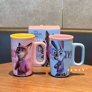 Taza de Cerámica de Dibujos Animados de <span class=keywords><strong>Disney</strong></span> con Pajita, Tapa y Asa, Taza para Café y Leche para Niños y Uso Doméstico, Regalo de Navidad - Product Image 5
