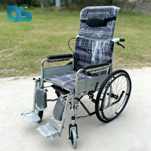 Silla de Ruedas Manual Plegable Ajustable con Marco de Tubo Cromado de Acero, Precio de Fábrica de Fabricante Chino, Venta al por Mayor - Product Image 1