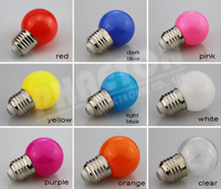 Ampoule LED G45 B22 E27 1W 2W 3W pour jardin, décorations de Noël, globe en plastique, couleur, SMD 6000K lumière du jour, certifiée CE, 20000 heures