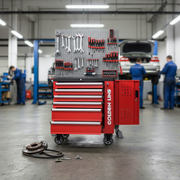 Armoire à outils à roulettes en fer durable à 6 tiroirs, certifiée ISO CE, roues verrouillables, personnalisable OBM OEM, outils à main, capacité de charge 450 kg