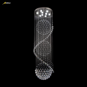 Haute qualité <span class=keywords><strong>suspension</strong></span> K9 lustre en cristal moderne pendentif lampe éclairage pour hôtel - Product Image 2