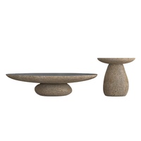 Table basse moderne minimaliste en marbre blanc brillant, convertible en bois MDF, style bureau, maison, salon, OEM TA-1011A-COLE