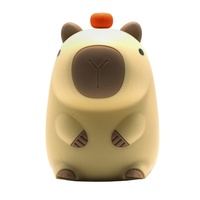 Lampe de nuit en silicone mignonne en forme de capybara, rechargeable par USB, lumière LED, gradation, lampe de bureau décorative, lampe de nuit pour dormir
