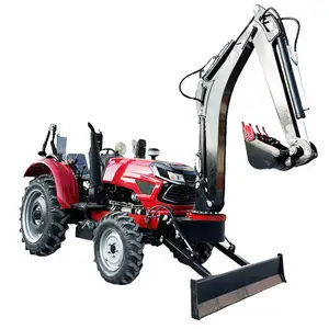 Mini tractor jardín China 4x4 tractor compacto retroexcavadora mini cargador agricultura tractor cargador frontal para la venta
