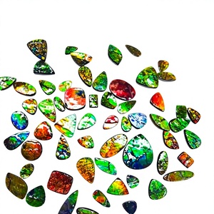 GEMAS FAIJAN Más Vendidas, 100% Ammolita Natural, Cabujón de Piedra Preciosa Suelta, Tamaños/Formas Personalizables para Joyería - Product Image 1