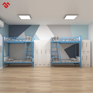 Lits superposés en métal modernes pour dortoirs, lits superposés triples pour écoles - Product Image 2