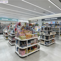 Étagère d'exposition multi-niveaux réglable pour papeterie, cadeaux, jouets et librairies