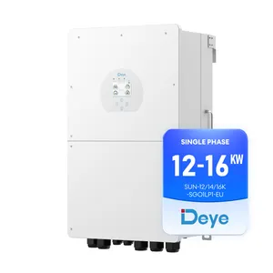 Deye Power Inversores solares 12Kw 14Kw híbrido inversor de onda senoidal pura com bateria conjunto completo para uso doméstico