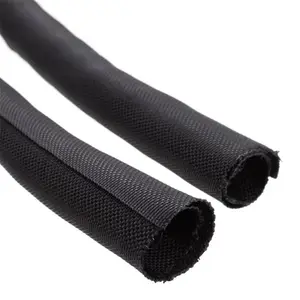 MZF-PET Material Self Closing Braided Wrap Type Cable Protection Sleeving / Self closing braided wrap sleeve