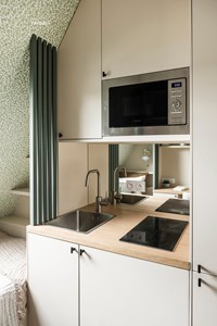 Armadi da Cucina Personalizzati in Melamina Monoblocco Cucina Completa Mini Cucina per Appartamenti e Hotel - Product Image 6