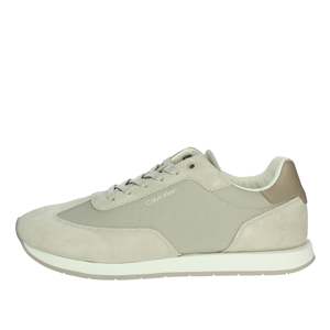 Sneakers in tela beige traspiranti con lacci Calvin Klein da uomo, alla moda - Product Image 1