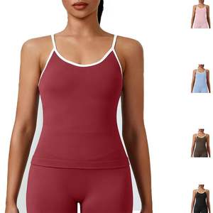 Body Deportivo para Mujer y Niña, Ligero, Transpirable, Elástico, con Tirantes Finos, Contraste de Color, Logotipo Frontal, Ropa Deportiva Ecológica - Product Image 1