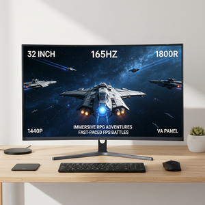 <span class=keywords><strong>Meilleur</strong></span> moniteur 32 pouces pour le jeu et le bureau, 2K 1440P 1ms HDR, moniteur LED sans cadre pour <span class=keywords><strong>PC</strong></span> de bureau, vente en gros - Product Image 1