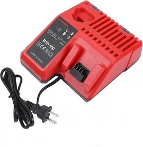 替换快速电池充电器，适用于密尔沃基 12V-18V 锂离子电池 <span class=keywords><strong>M</strong></span> 12&<span class=keywords><strong>M</strong></span> 18S 48-11-1850 电动工具电池 - Product Image 1