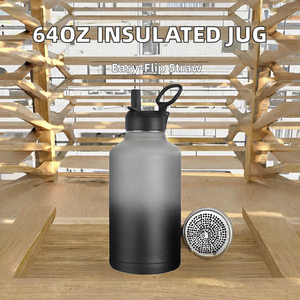 Gourde isotherme en acier inoxydable de 64 onces, isolation thermique de 24 à 36 heures, portable, écologique, avec boîte cadeau - Product Image 2