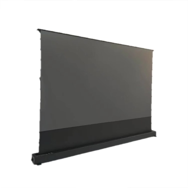 HaoMing 100" 150" Projector Electric Screen, Floor Rising ALR PET Crystal 16:9 Remote Control UST Proyector Screen