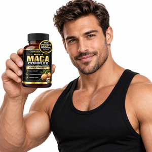 Best-seller : soutient la vitalité quotidienne, la performance, la force, l'endurance, la concentration, le bien-être général, complexe de maca pour hommes, capsule sportive - Product Image 1
