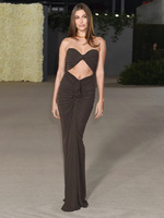 Mode sans manches Crop Wrap Sexy plissé robe sans bretelles femmes mode une ligne cou Sexy fête Club robe