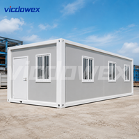 VICDOWEX Bâtiment Modulaire Contemporain en Conteneurs pour Bureau, Dortoir, Entrepôt et Logement du Personnel