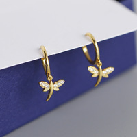 Boucles d'oreilles arc-en-ciel pour femme, bijou minimaliste en zircon, unique, goutte d'eau, huggie, 18k