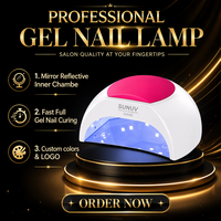Sèche-ongles portable UV LED 48W avec capteur automatique intelligent, lampe de durcissement du vernis gel avec logo personnalisé pour salon et usage domestique