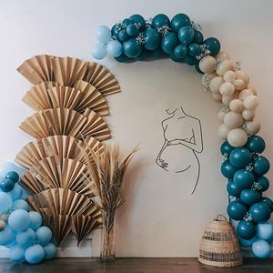 Globos Azul Polvoriento, 60 Piezas, Metálicos, Cromados, Dorados, Azul Macarrón, Azul Océano, Blanco Arena, para Graduación, Cumpleaños de Niños, Bodas, Regalos - Product Image 4